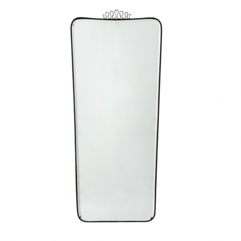 Wall mirror Ground and silvered crystal, brass
