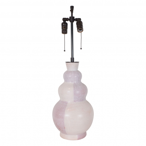 Primavera Large Pink/White Bulb-like Vase Lamp