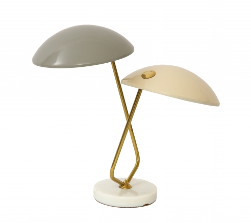 Gino Sarfatti for Stilnovo Table Lamp with Two Shades