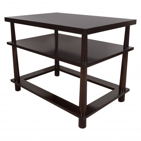 Pair of Three Tiered End Tables with Hole in the Base by Appel Modern