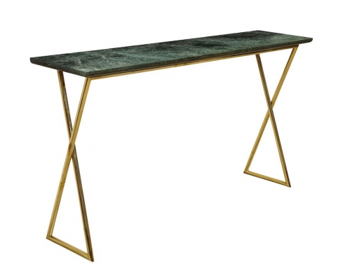 Tall console table with marble top