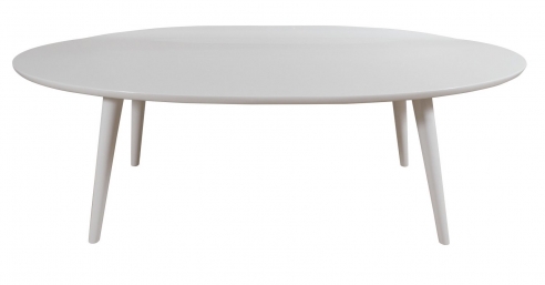 White Lacquer Conant Ball Makers Coffee Table