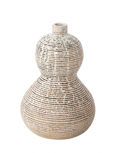 Primavera gourd shape vase with horizontal lines